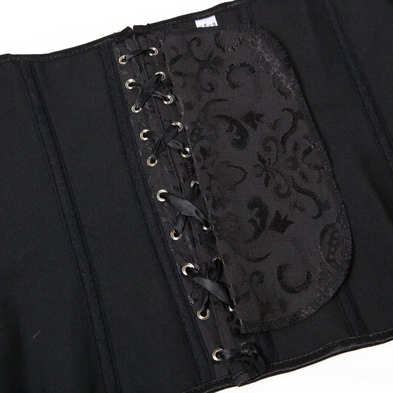 Kranchungel Women's Vintage Palace Jacquard Strapless Overbust Corset Bustier Bodyshaper X-Large Black - Image 5